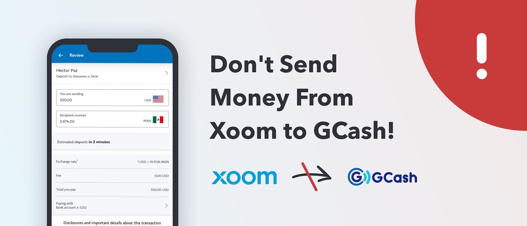 How to transfer money from Xoom to GCash