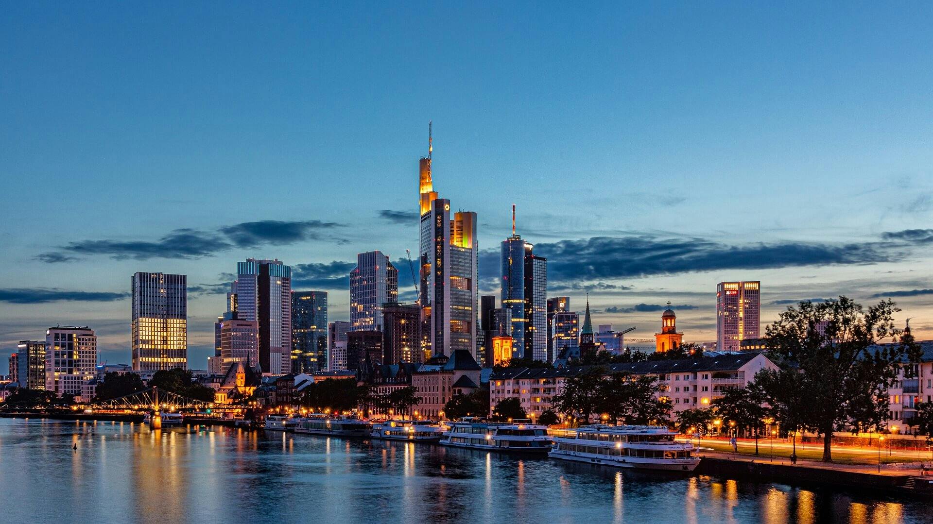 Frankfurt Bankenviertel Skyline