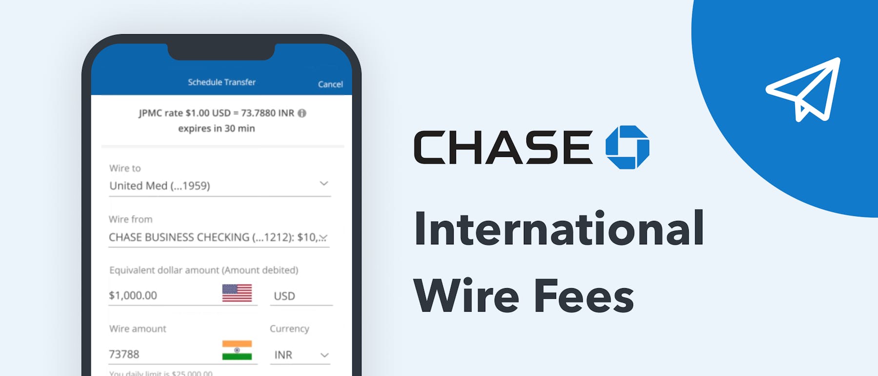 Chase International Wire Fees investigated by Monito