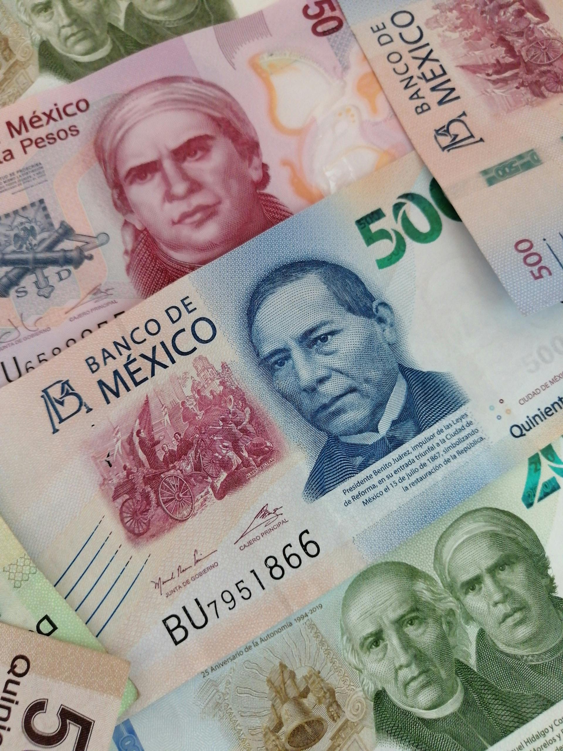 Billetes de pesos mexicano