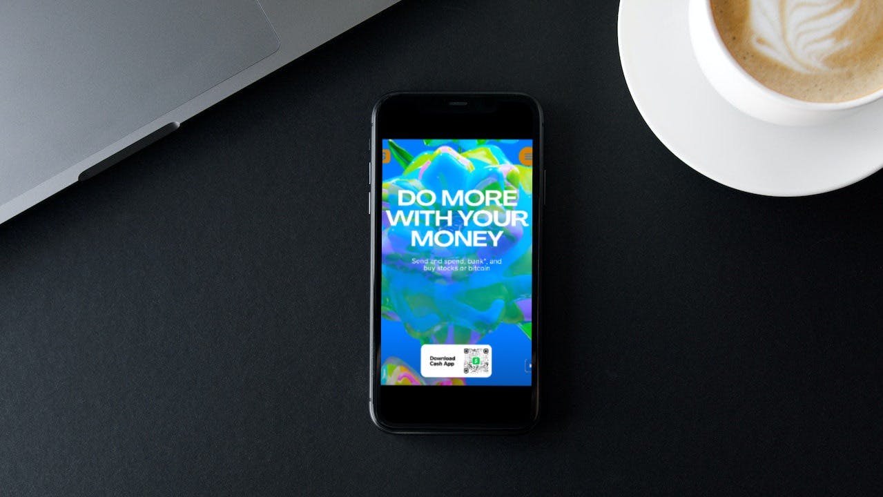 cash app on smartphone