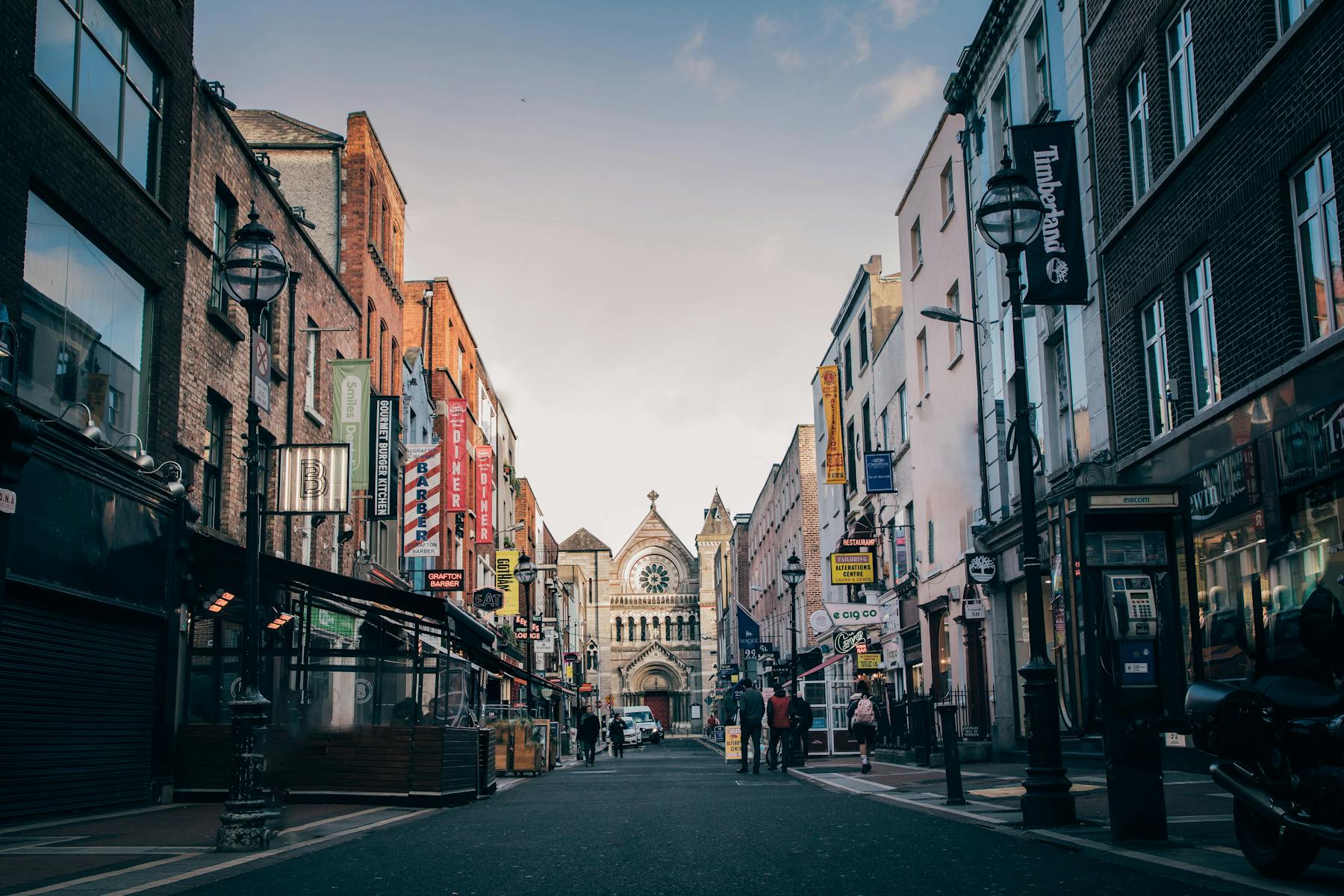 Walking on Anne Street in Dublin, Ireland