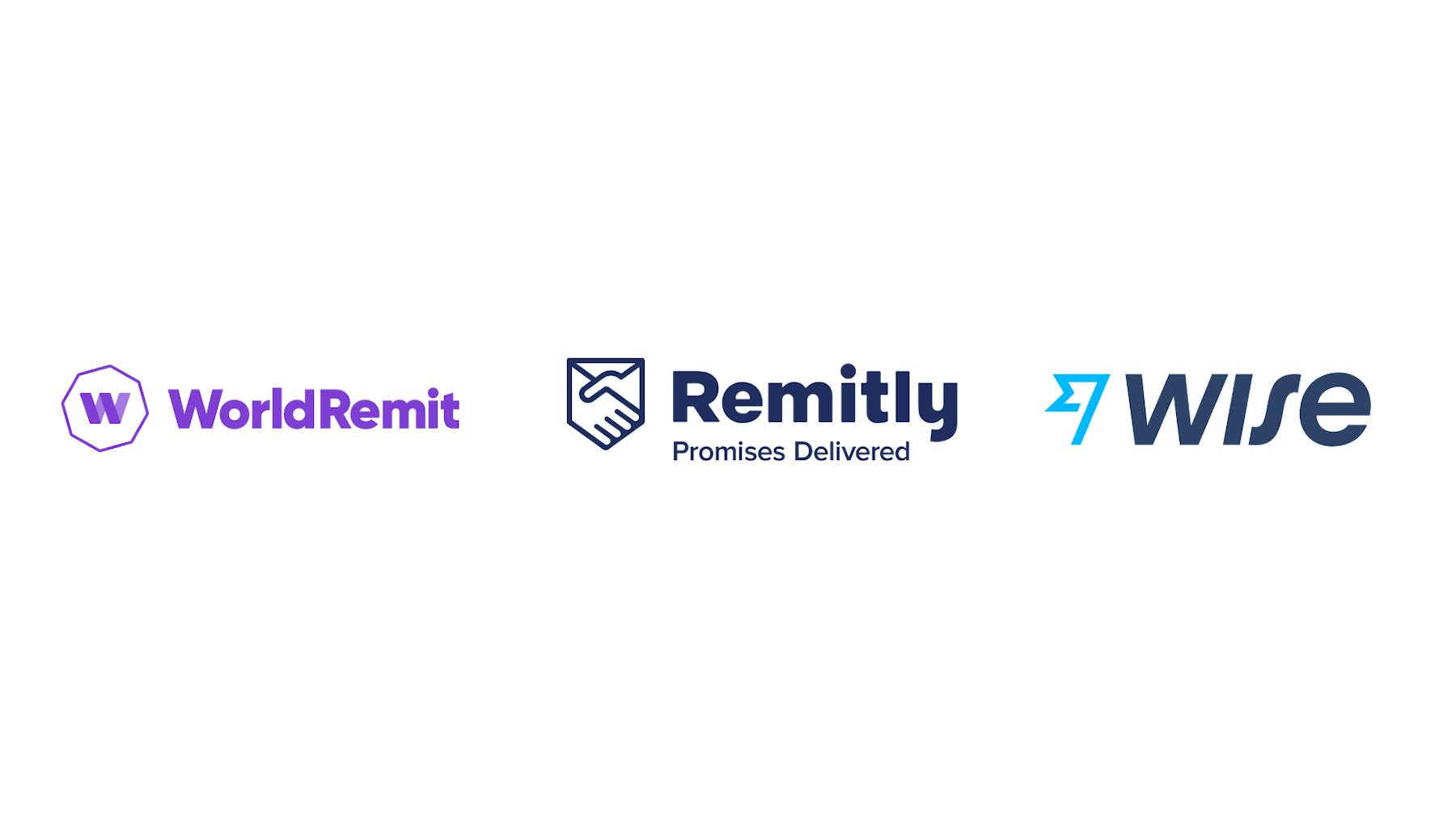 Logo Wise, WorldRemit, Remitly