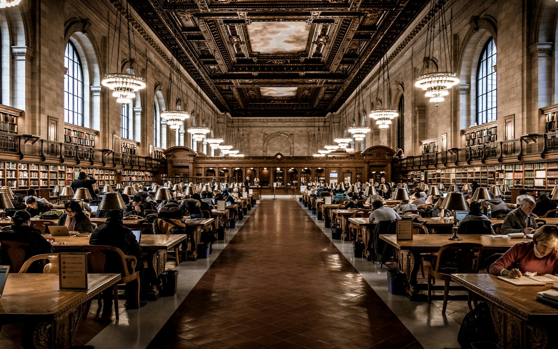 The Rose Main Reading Room at the Stephen A. Schwarzman Building (also known as New York Public Library Main Branch)